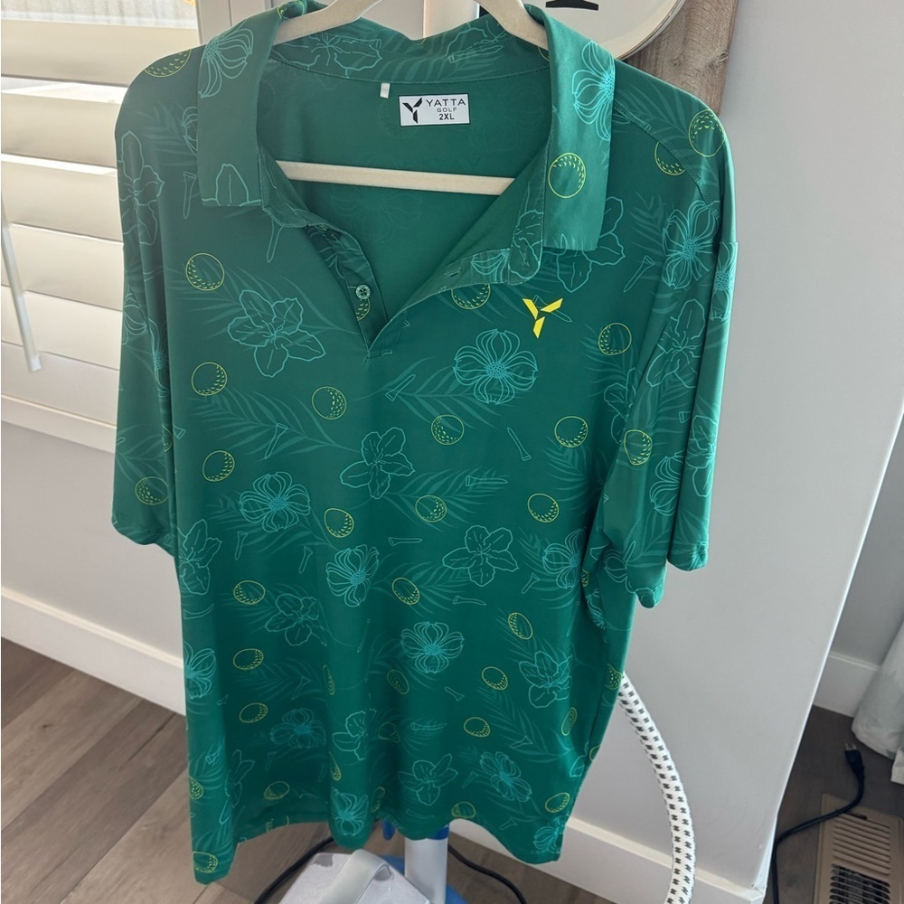 Men’s XXL Yatta Golf Green Golf Polo Shirt - Picture 4 of 9